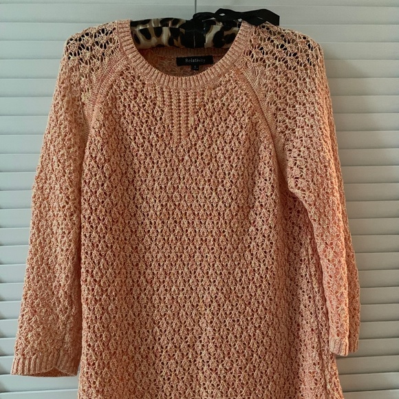 Relativity Sweaters - Crocheted Tunic Sweater; Create Lovely Layers!